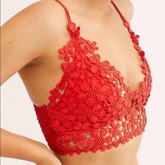 Free People Tops - FREE PEOPLE Miss Dazzie Bralette Red